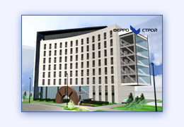 3D анимация визуализация модели дома строительстве видеопрезентация строительной компании